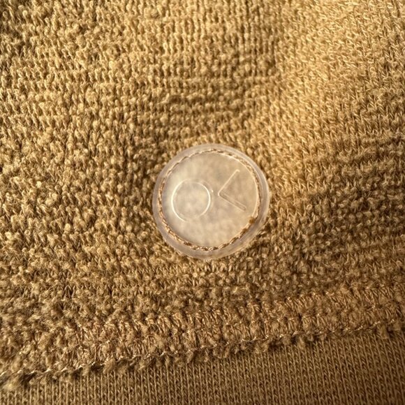 Outerknown Mens L Pullover Terry Cloth Burnt Yellow Sweatshirt High Tide Mustard - Picture 4 of 6